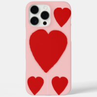Coeurs rouges iPhone rose / coque ipad