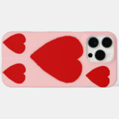 Coeurs rouges iPhone rose / coque ipad (Verso (horizontal))