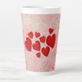 Coeurs rouges Latte Mug (Devant)