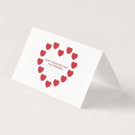 Coeurs rouges mignons coutume moderne Saint Valent (Front)