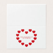 Coeurs rouges mignons coutume moderne Saint Valent (Outside Unfolded)