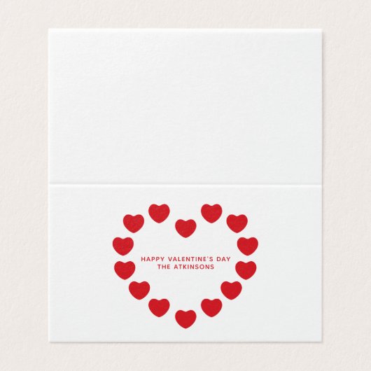 Coeurs rouges mignons coutume moderne Saint Valent (Outside Unfolded)