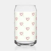 Coeurs rouges Motif, mignonne, amour (Recto)