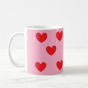 Coeurs rouges mug