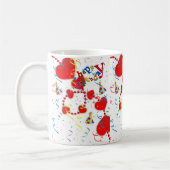 Coeurs rouges Mug heureux Anniversaire Mug (Gauche)