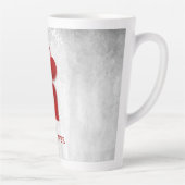 Coeurs rouges Mug latte personnalisée (Droite)