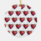 Coeurs rouges, Ornement Saint Valentin (Devant)