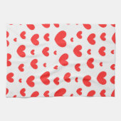 Coeurs rouges Serviettes de cuisine (Horizontal)