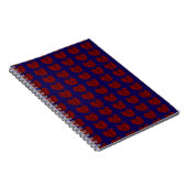 Cœurs rouges sur cahier spiralé bleu (Côté Droit)