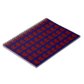 Cœurs rouges sur cahier spiralé bleu (Côté gauche)