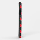 Coeurs rouges sur motif noir iphone 5 coque (Dos/Droite)