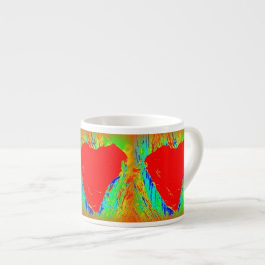 coeurs rouges tasse expresso (Devant droit)