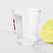 Coeurs rouges Verre de tir personnalisé (Droite)