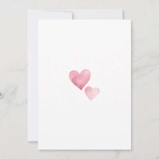 Coeurs Saint Valentin Invitation de fête (Dos)