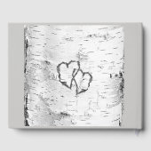 Coeurs sculptés Birch Tree Bark Livre d'invité (Verso)