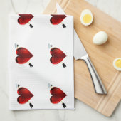 Coeurs Serviettes de cuisine (Quart Plié)