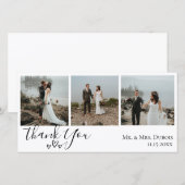 Cœurs Simples Mariage Photo Merci (Devant / Derrière)