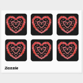 COEURS SUCRÉES II Stickers Carrés (Feuille)