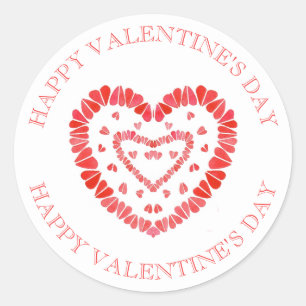 CŒURS SUCRÉS Autocollants Ronds GROS Valentin II