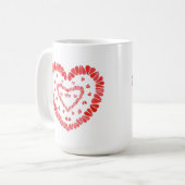 COEURS SUCRÉS Grand Mug Blanc (Devant gauche)