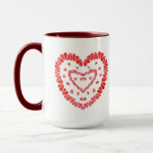 CŒURS SUCRÉS Grand Mug Marron Combo (Gauche)