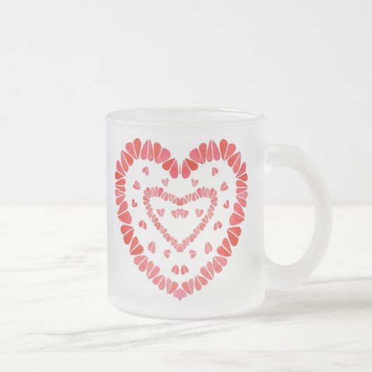 COEURS SUCRÉS Mug en verre dépoli (Droit)