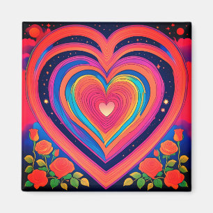 Coeurs super et aimant Rose Galactique