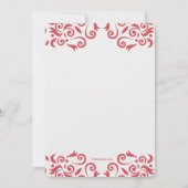 Coeurs sur des invitations d'un dîner de (Dos)