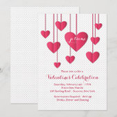 Coeurs Sur Une Chaîne Con Amore Invitation (Devant / Derrière)