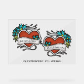 Coeurs tatoués, Mariage graphique de tatouage (Recto)