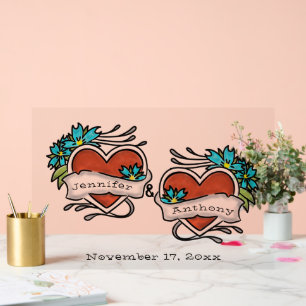 Coeurs tatoués, Mariage graphique de tatouage