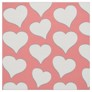 Coeurs tissu rose amour Les tissus de Valentine