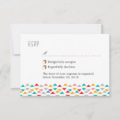 Coeurs triangles géométriques colorés RSVP (Devant)