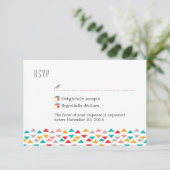 Coeurs triangles géométriques colorés RSVP (Debout devant)