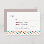 Coeurs triangles géométriques colorés RSVP (Devant / Derrière)