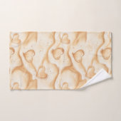 Cœurs tropicaux dans la plage de sable (Serviette à main)