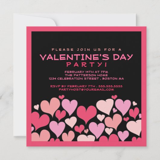 Coeurs une invitation de partie de jour de (Devant)