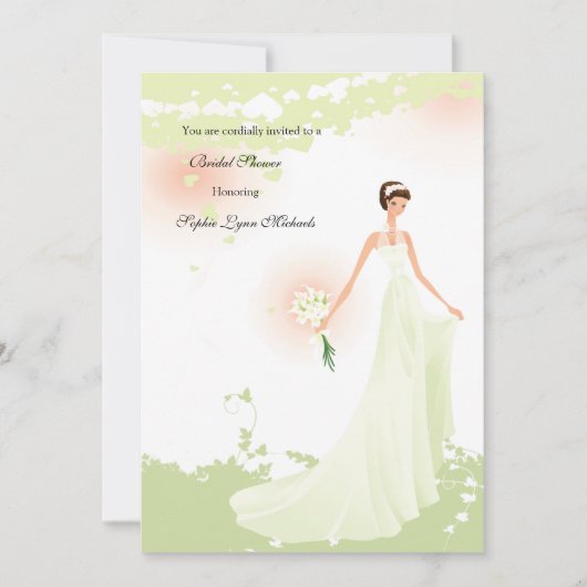 Coeurs une invitation nuptiale de douche de (Devant)