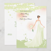 Coeurs une invitation nuptiale de douche de (Devant / Derrière)