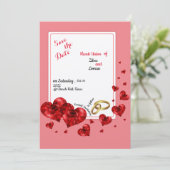 Coeurs Union De, Papier Laid Enregistrer La Carte  (Debout devant)