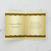 Cœurs unis dorés Mariage Merci (Intérieur)