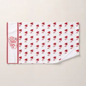 Coeurs Valentin blanc et rouge AMOUR (Serviette à main)