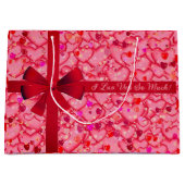 Coeurs Valentine Love Grand Sac Cadeau (Devant)