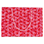 Coeurs Valentine Love Grand Sac Cadeau (Dos)