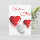 Coeurs Valentines Fête Invitation (Debout devant)