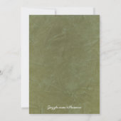 Coeurs verts toscans Invitations de mariage (Dos)