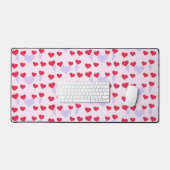 Coeurs violet et rouge motif rose (Clavier et souris)