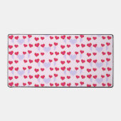 Coeurs violet et rouge motif rose (Recto)