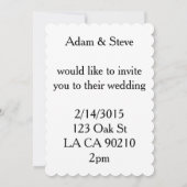 coeurs violets invitation de mariage arc-en-ciel (Dos)