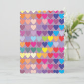coeurs violets invitation de mariage arc-en-ciel (Debout devant)